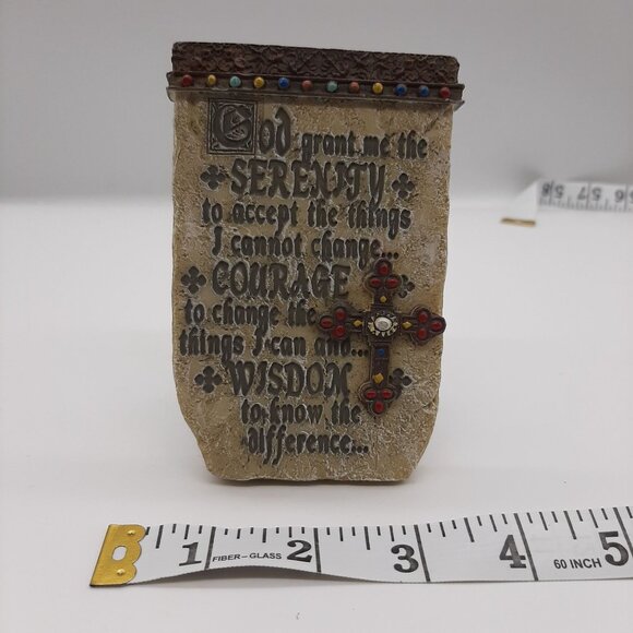 Serenity Prayer Wall Plaque Tablet look With Easel Stand or Hanging hook - Picture 1 of 4
